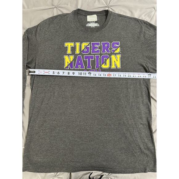 LSU Tigers Mens Long Sleeve T-shirt “Tiger Nation” 2X XXL Gray Captivating Brand - Picture 6 of 9
